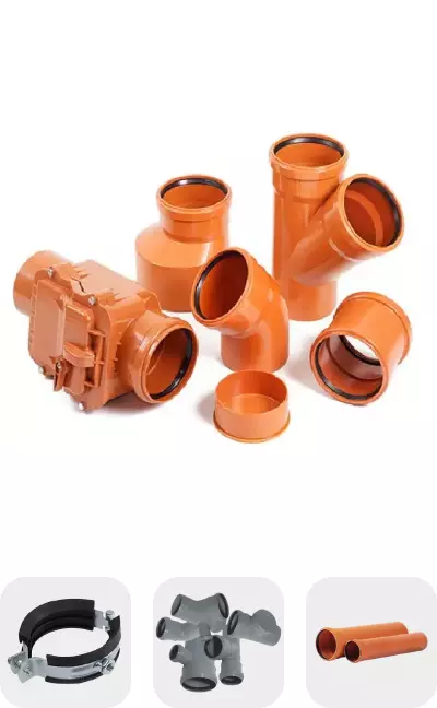 Tevi si fitinguri de conectare PVC pentru canalizare