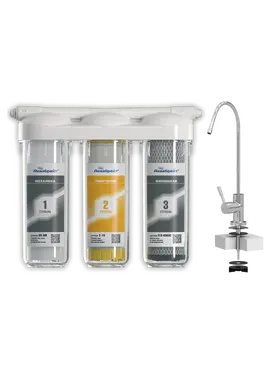 Фильтр под кухонную мойку - 3 ступени очистки АБФ-ТРИА - УМЯГЧЕНИЕ Aquabright