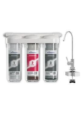 Фильтр под кух. мойку - 3 ступени очистки АБФ-ТРИА -АНТИЖЕЛЕЗО Aquabright