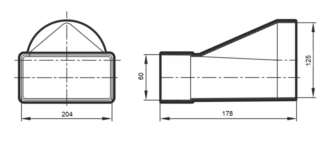 Размеры пластиковой вытяжки. Соединитель прямоугольного воздуховода 55х110 с круглым d100. Соединитель плоских-круглых каналов 55х110 d120 мм. Соединитель угловой плоского воздуховода с круглым 60х204/d125 era 620ск12,5кп. Соединитель 60*120 d100 612 СП 10кп Эковент.