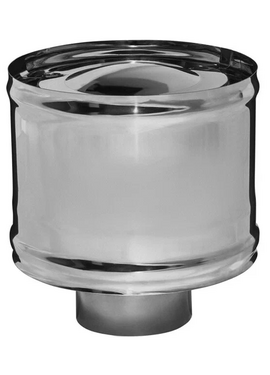 Зонт-К с ветрозащитой для дымохода Ferrum D115 (0,5мм)