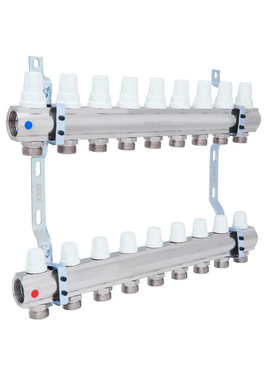 Коллектор для тёплого пола 1"x 9 вывод. ICMA