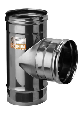 4elementsTeu la 90° pentru cos de fum mono perete Ferrum D180 (0,5 mm)