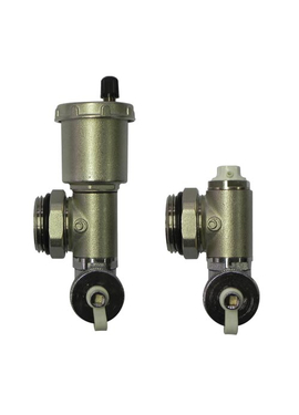 Концевой компл для коллектора (авт спускник воздуха, сливной кран), 2 шт IVR