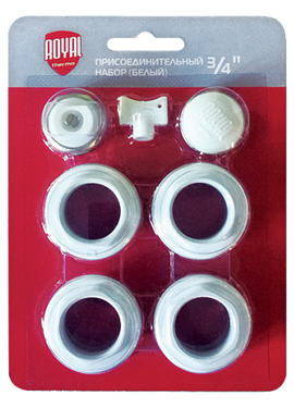 4elementsHC-1156779 Set pentru conectare Royal Thermo 3/4'' white