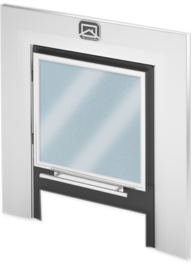 4elementsUsa cu sticla 17" Panoramica cu rama TEPLODAR