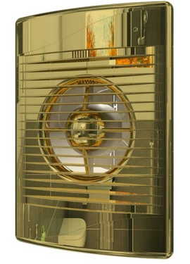 Дизайнерский вытяжной вентилятор с обратным клапаном Diciti Standard 5C D125 Gold