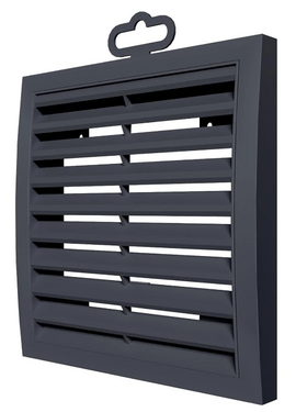 4elementsGrila pentru ventilatie exterioara ASA-plastic Era 15o15 Grey