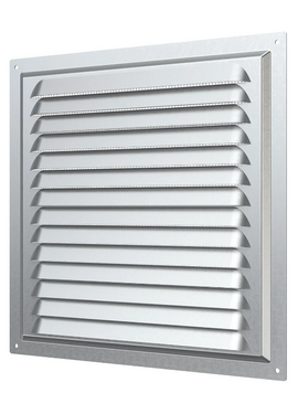 Вытяжная стальная вентиляционная решетка с сеткой Mistral 25x25 Silver