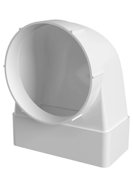 Соединитель угловой плоского воздуховода с распределителями Mistral 90° 6х20 D125