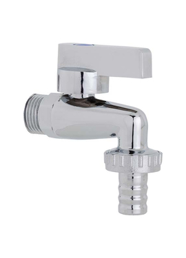 4elementsШаровой кран со штуцером "Дачник"  1/2" x 3/4" (хром) Genebre