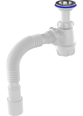 4elementsSifon pentru chiuveta 1 1/4''x40 cu extensie si racord flexibil 40x40/50, Aquant