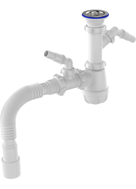 4elementsSifon 1 1/2"*40 cu 2 coturi, cu racord extensibil 40х40/50, Aquant  