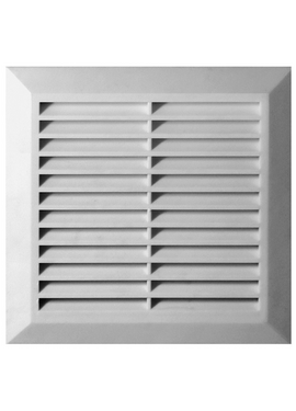 Вытяжная вентиляционная решетка с сеткой и фланцем Awenta Classic T40 17x17 White