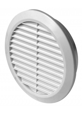 Круглая вытяжная вентиляционная решетка с сеткой Awenta Classic T23 D150 White