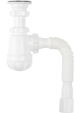 4elementsСифон для умывальника 1 1/2"х40 с пласт. реш. с г.т. 40х40/50, Aquant