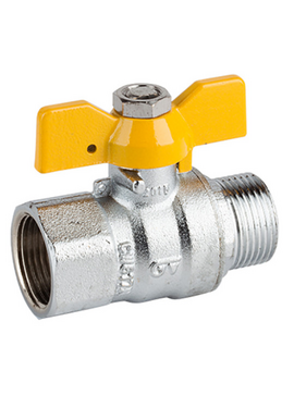 4elementsШаровый кран для газа бабочка 3/4" FM (хром) Genebre