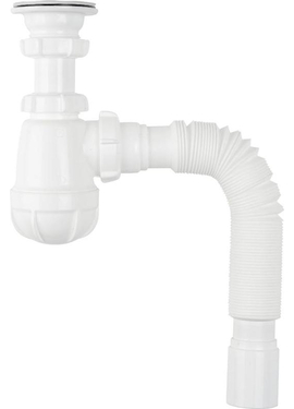 Сифон для кухни 1 1/2"х40 с пласт. реш. с г.т. 40х40/50 Aquant