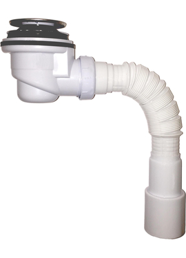 4elementsСифон для душ. поддона хром 1/2 под d50/60мм с гт 40х40/50, клик-клак широк.крыш, h 67-73мм Aquant