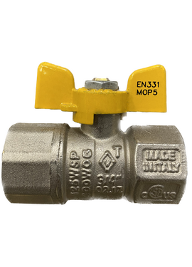 4elementsШаровый кран для газа бабочка 1/2" FF (dakota) Bugatti