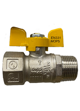 4elementsШаровый кран для газа бабочка 1/2" FM (dakota) Bugatti