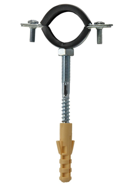 Хомут оцинков. 2'' (58-62 мм) (в компл. шпилька M8*80 и дюбель) Ростурпласт