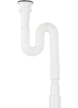 Гофросифон 1 1/4"х40/50 удл. с нерж. решеткой, длина 620 -1270 мм, Aquant