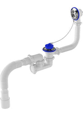 Сифон для ванны регулируемый с выпуском и переливом с гт 40х40/50, Aquant