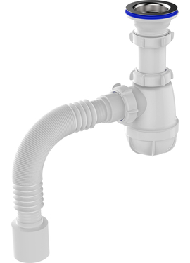 Сифон для кухни 1 1/2" х 40 с гибкой трубой 40х50, Aquant