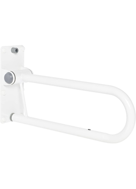 Поручень для доступа к туалету Tim 55 см белый сталь