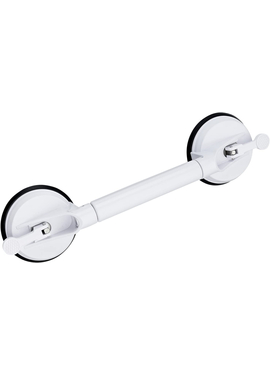 4elementsBara de sprijin telescopic cu ventuze Jim M-L alb ABS plastic