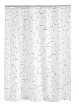 4elementsШтора для душа текстильная Gota черная 180x200 мм