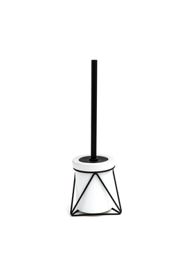 Ершик Mila, белый, черный, керамика / нержавеющая сталь Ridder