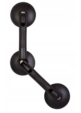 Поручень на присосках угловой Rob L черный ABS-пластик прорезиненный