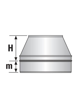 Конус для дымохода Alpinox Ø150x210 (304/0,5) ALPTKS 150