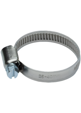 Хомут стальной червячный 25 - 40 KUBBER /Bar Cod(2009010007267)