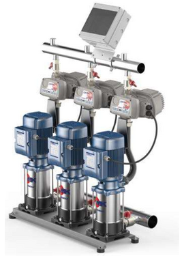 Насосная Инверторная станция из 3-х вертикальных насосов Pedrollo GP3Wm - MK 5/8 3×2,2 кВт