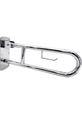 4elementsПоручень для доступа к туалету с держателем для туалетной бумаги Uwe 80 см хром нержавеющая сталь