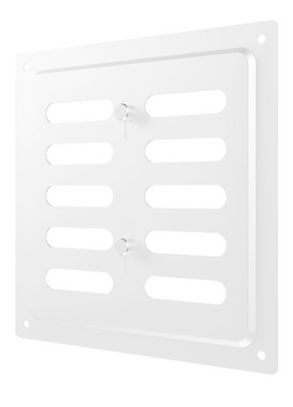 Решетка MER White регулируемая 20x20 оцинкованная сталь Promistral