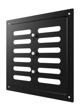 Решетка MER Black регулируемая 20x20 оцинкованная сталь Promistral