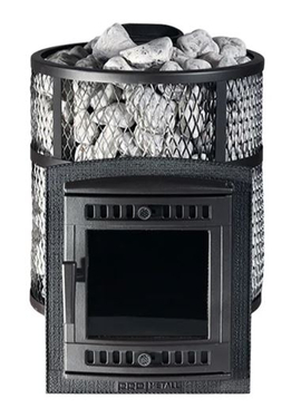 Печь для бани чугунная "Атмосфера М" КТТ сетка нерж 14кВт Прометалл