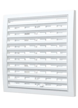 4elementsРегулируемая вытяжная вентиляционная решетка с фланцем Mistral 20х20 D125 White