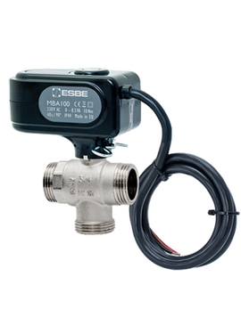 4elementsMBA132 3-ходовой шаровой кран с электроприводом DN25 G1 1/4", KVS 11,3 ESBE