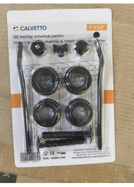 Комплект черных футорок 1" x 1/2" CALVETTO