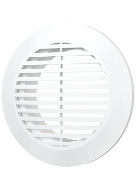 Круглая вытяжная вентиляционная решетка с фланцем Mistral D100 White