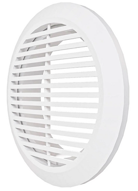 4elementsGrila pentru ventilatie rotunda cu flansa Era D120 White