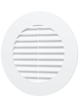 Круглая вытяжная вентиляционная решетка с фиксаторами Mistral D100 White