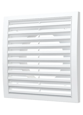 4elementsGrila pentru ventilatie din ABS-plastic cu flansa Era 2020RR15F 20x20 D150 White