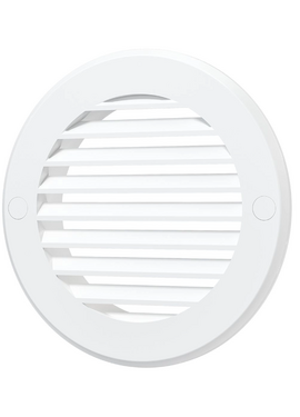 4elementsКруглая вытяжная вентиляционная решетка с фланцем Aluvent 145/100KF D100 White