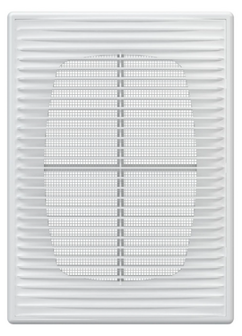 Вытяжная вентиляционная решетка из АБС-пластика с рамкой и сеткой Aluvent 1825PVR 18x25 White